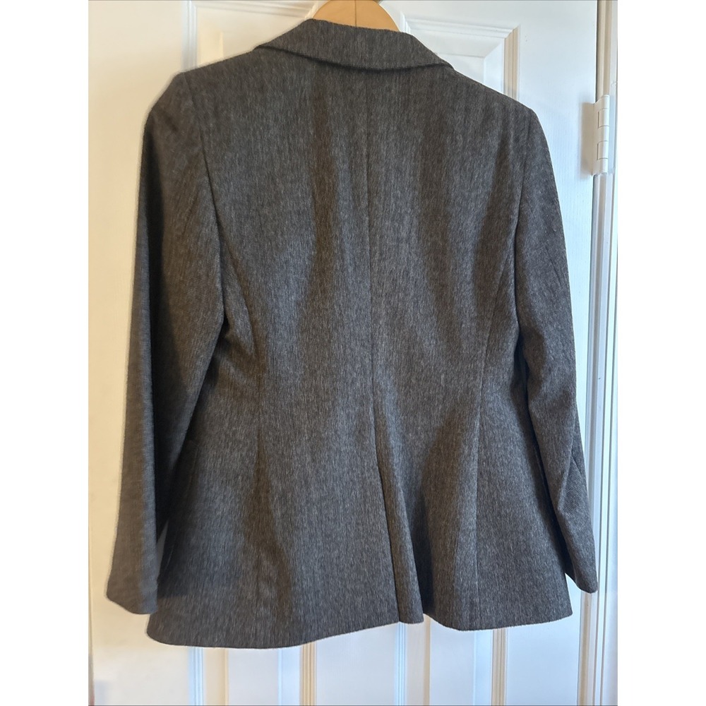 Max Mara Gray Wool Angora 2 Button Blazer Jacket Womens Size 4 Made in Italy - Picture 8 of 9